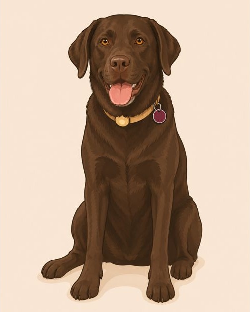 Illustration of Matthias Holzer’s dog